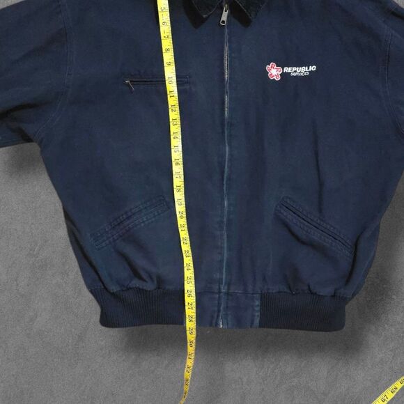 Vintage Y2K Republic Services Detroit Style Work Jacket 2XL Faded And Distressed - Picture 4 of 5